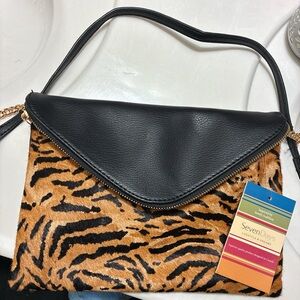 Black and Tan Animal Print Women's Bag